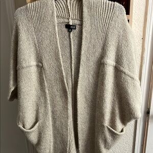Anine Bing Taupe Open-Front Cardigan